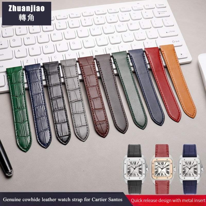 Cartier Watch Santos - Correa de reloj de cuero de