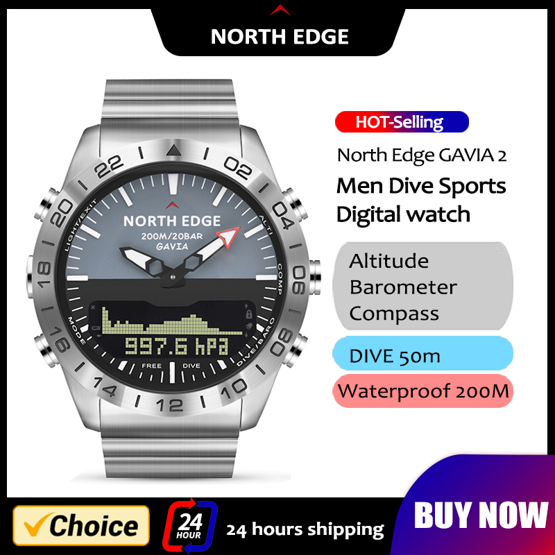 Smartwatch Army Watches For Men - NORTH EDGE Reloj de buceo para