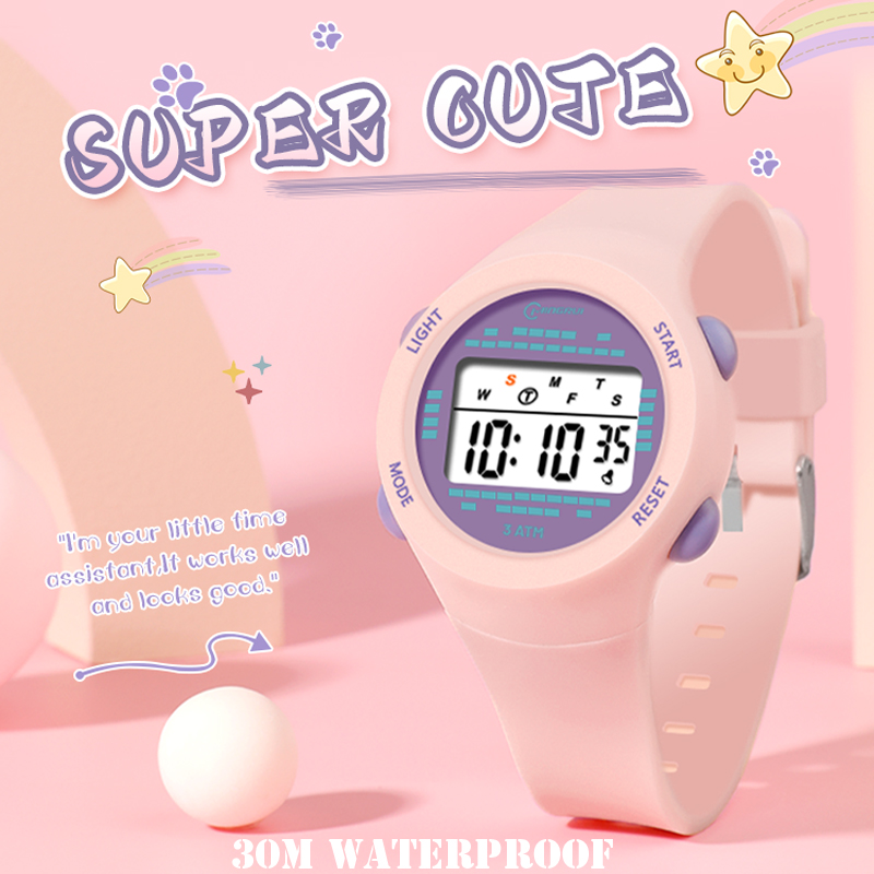 Smartwatch Pink Watches For Kids - Reloj electrónico para niños, reloj rosa