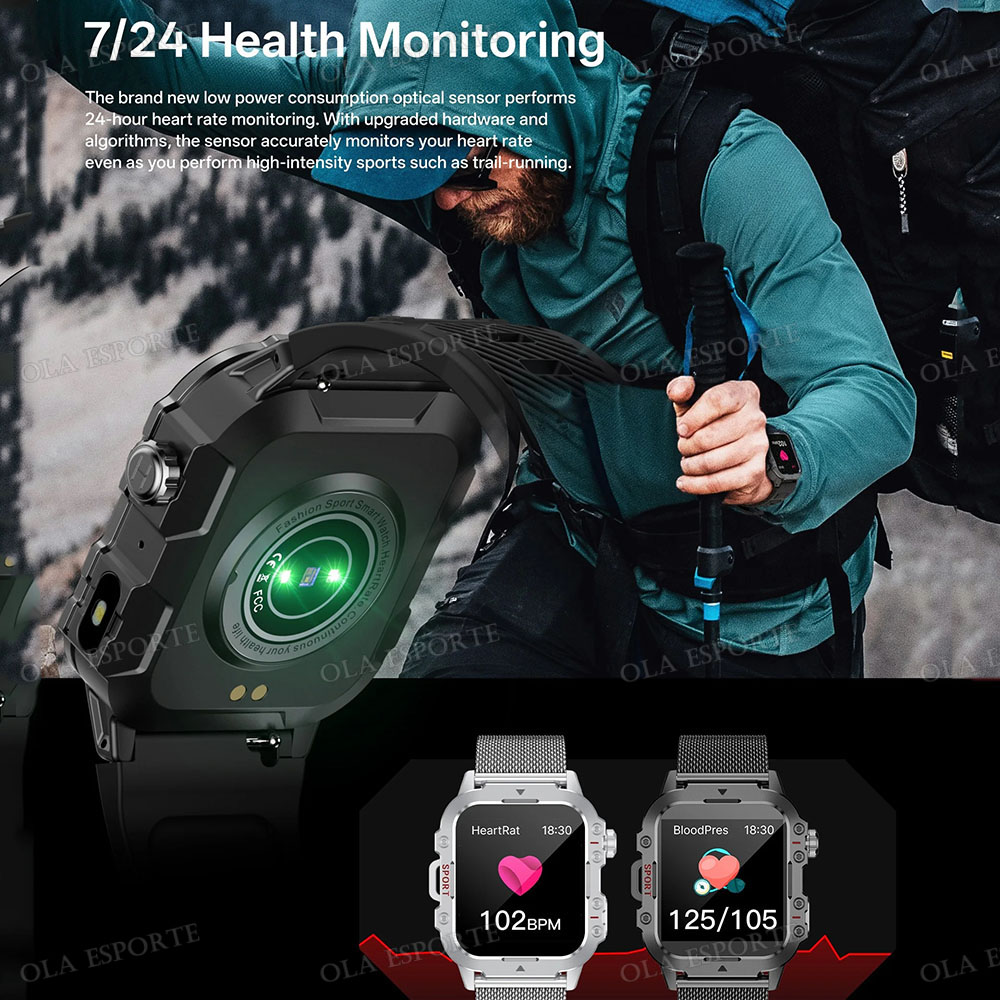 Reloj Inteligente Militar Resi - Smartwatch Rugged Watches For Men reseña y precio
