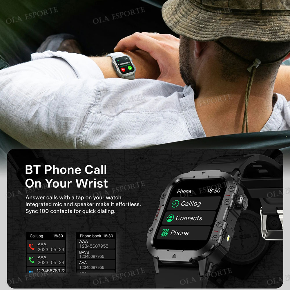 Reloj Inteligente Militar Resi - Smartwatch Rugged Watches For Men reseña y precio