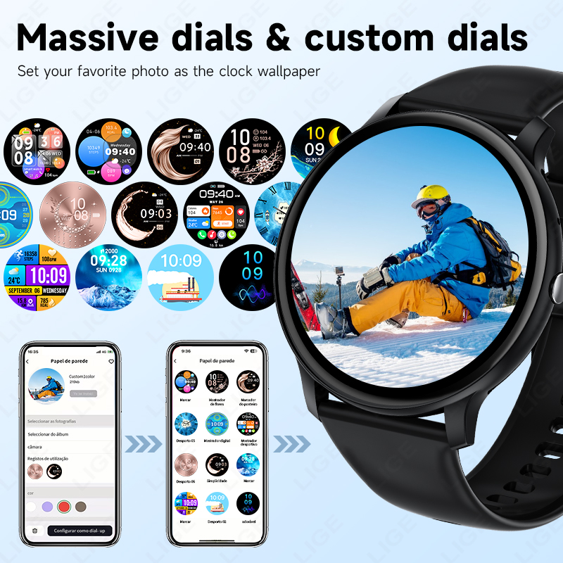 Reloj inteligente LIGE con lla - Smartwatch Latest Watches For Men reseña y precio