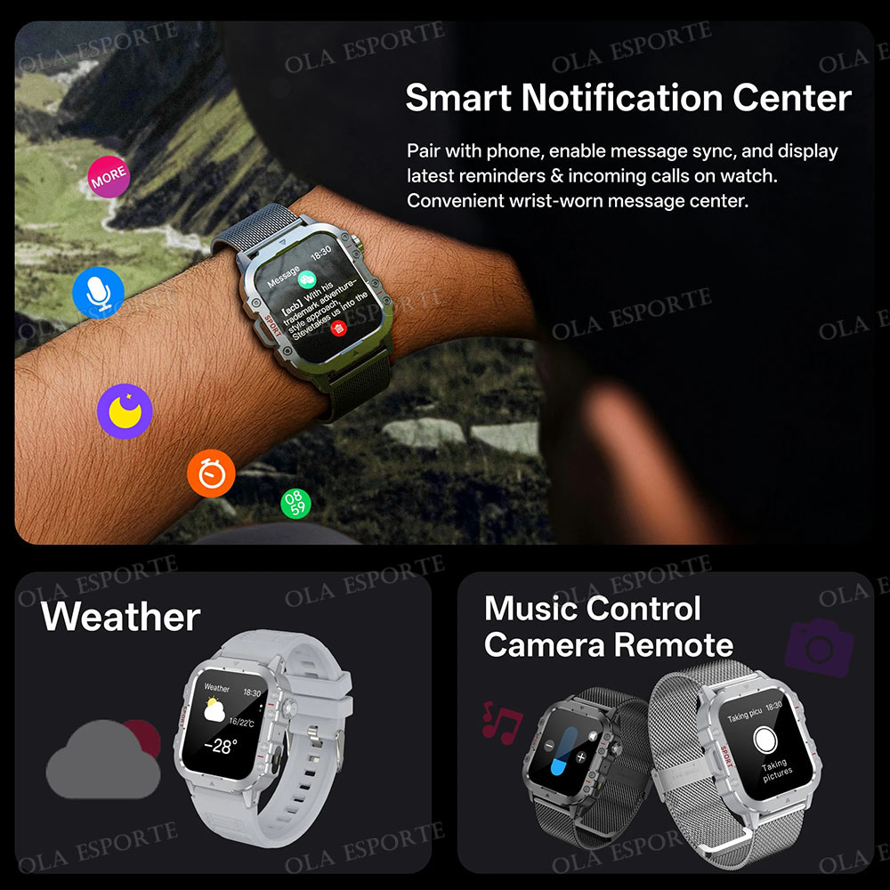 Reloj Inteligente Militar Resi - Smartwatch Rugged Watches For Men reseña y precio