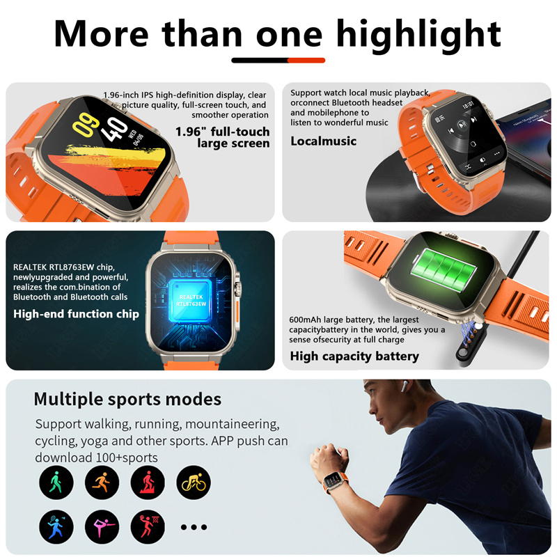 LIGE-reloj inteligente Ultra p - Smartwatch Latest Watches For Men reseña y precio