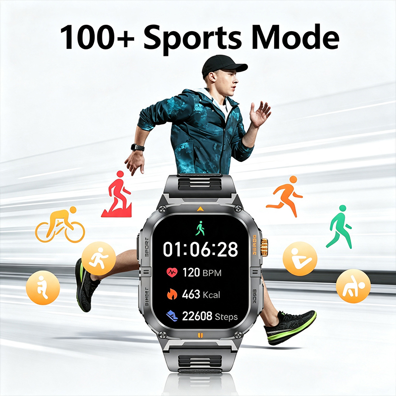 Reloj Inteligente Militar Resi - Smartwatch Rugged Watches For Men reseña y precio