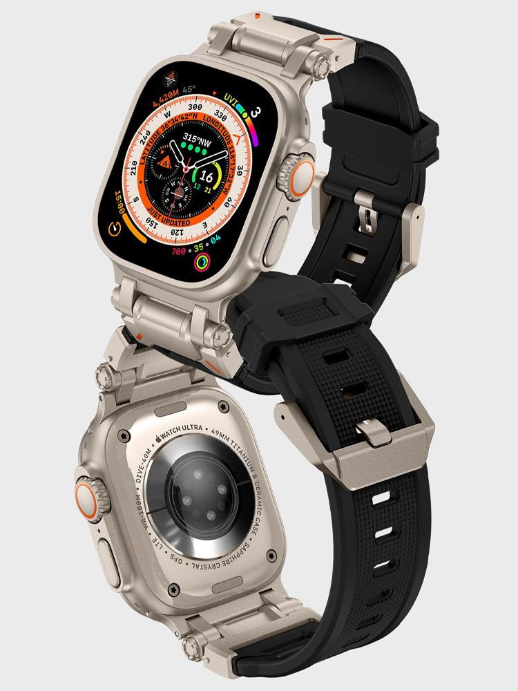 Correa de silicona para Apple  - Smartwatch Rugged Watches For Men reseña y precio