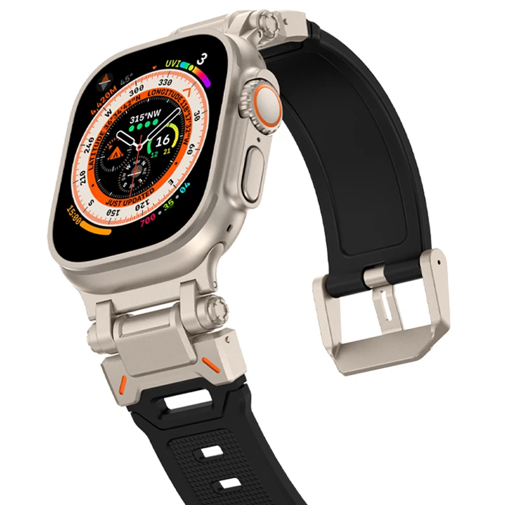 Correa de silicona para Apple  - Smartwatch Rugged Watches For Men reseña y precio