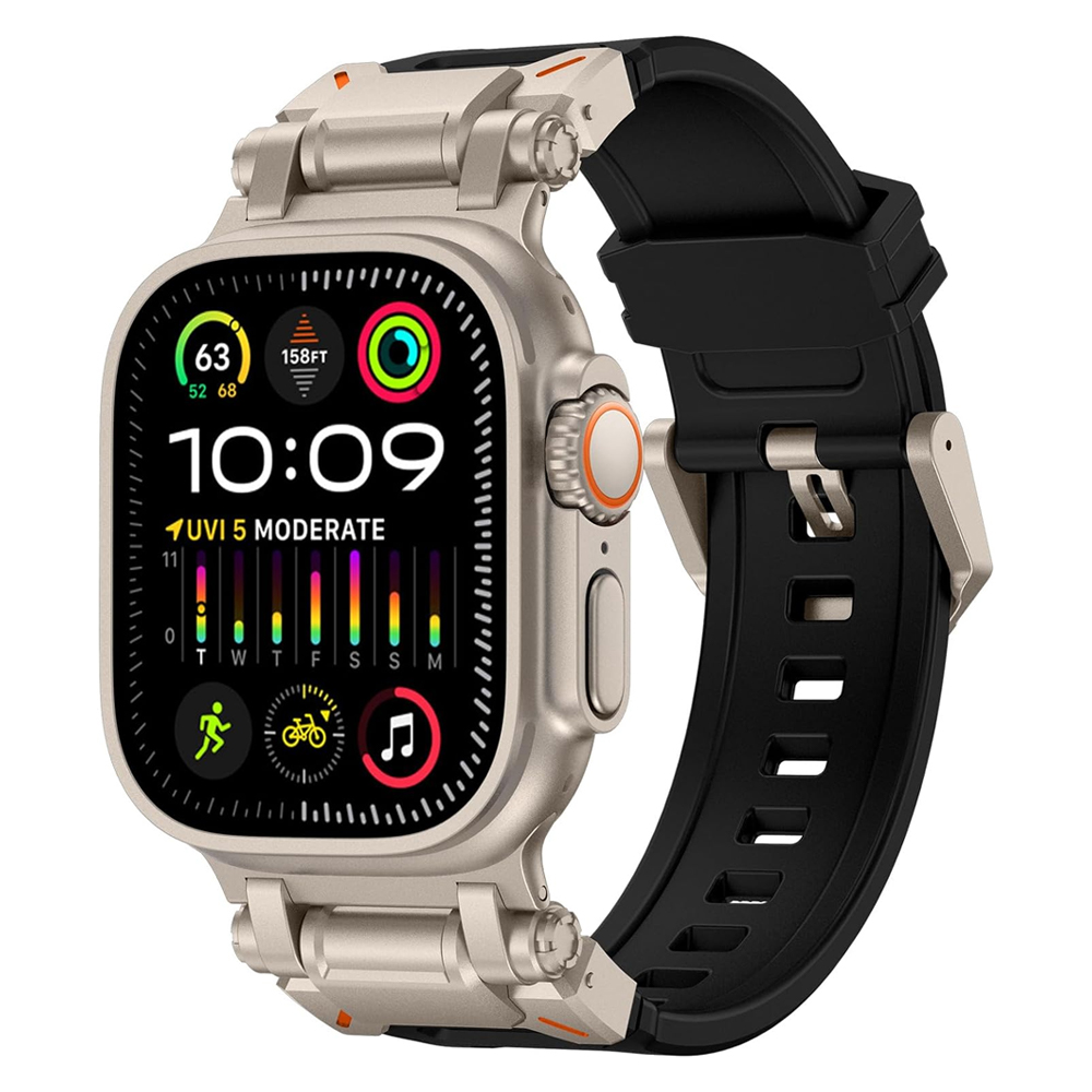 Correa de silicona para Apple  - Smartwatch Rugged Watches For Men reseña y precio