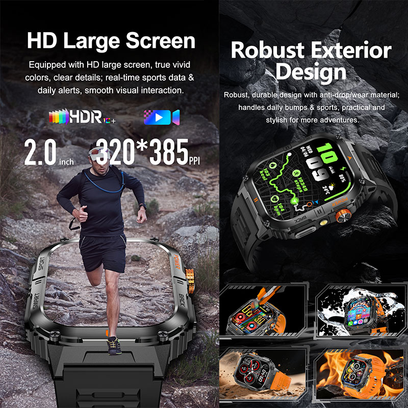 Reloj Inteligente Resistente p - Smartwatch Rugged Watches For Men reseña y precio