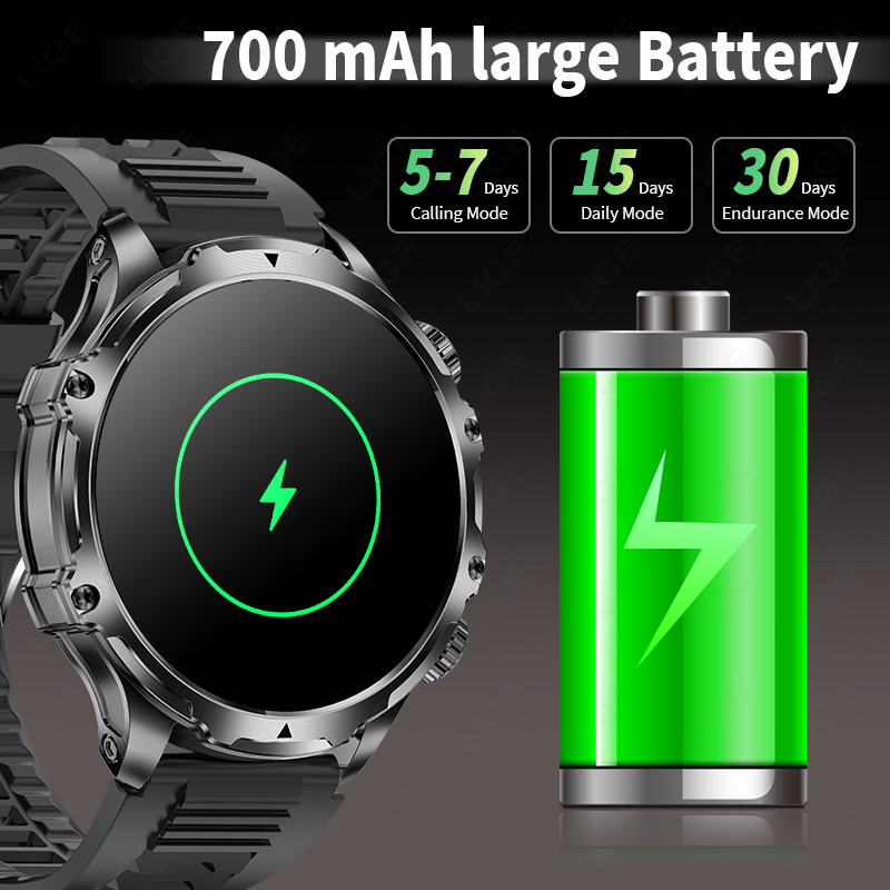 LIGE 700mah batería grande lin - Smartwatch Latest Watches For Men reseña y precio