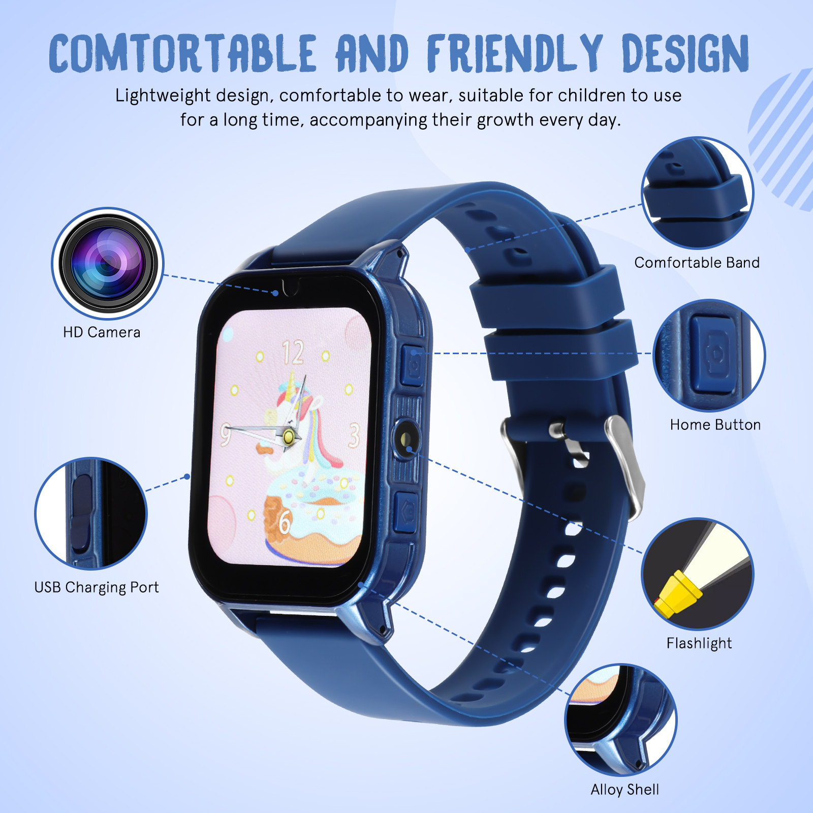 Reloj Inteligente para Niños c - Smartwatch Pink Watches For Kids reseña y precio