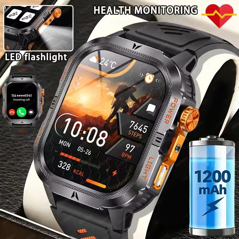 Reloj Inteligente Militar Resi - Smartwatch Rugged Watches For Men reseña y precio