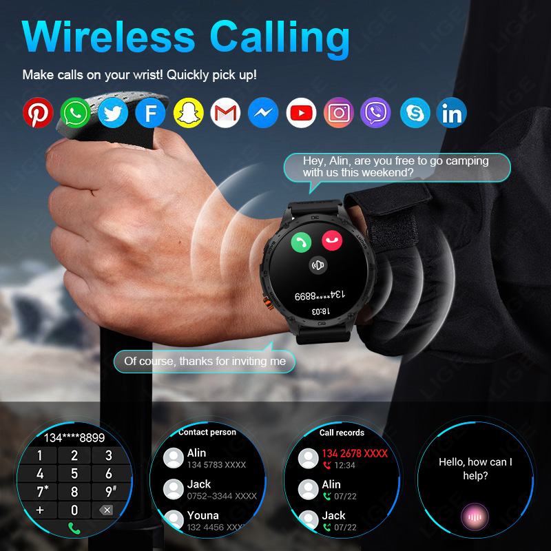 LIGE 730mAh batería grande Ult - Smartwatch Latest Watches For Men reseña y precio
