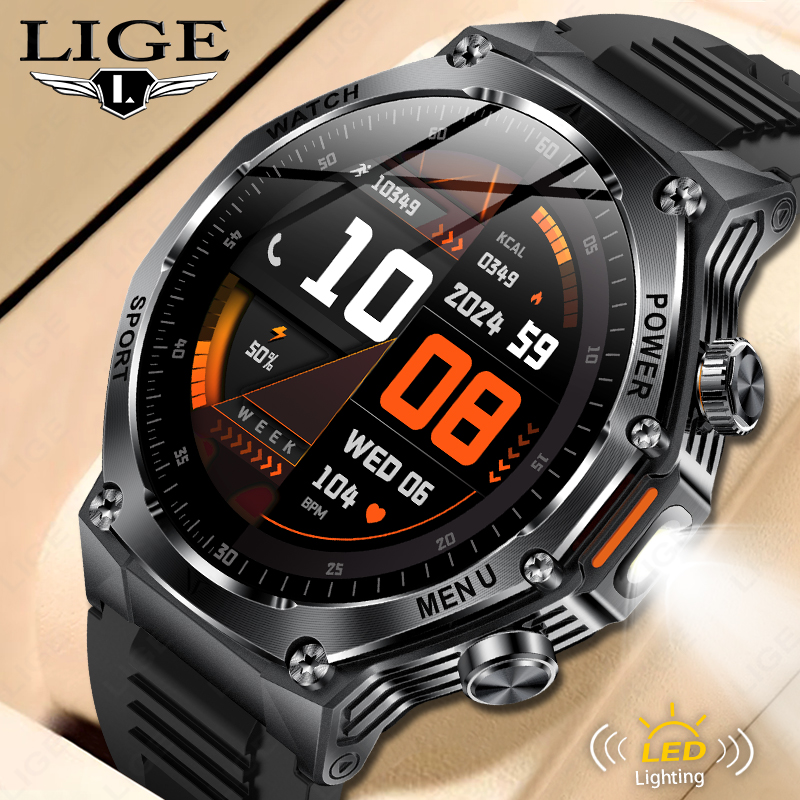 LIGE nuevos hombres 800mAh bat - Smartwatch Latest Watches For Men reseña y precio