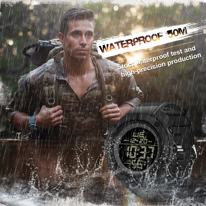 NORTH EDGE-relojes digitales p - Smartwatch Army Watches For Men reseña y precio