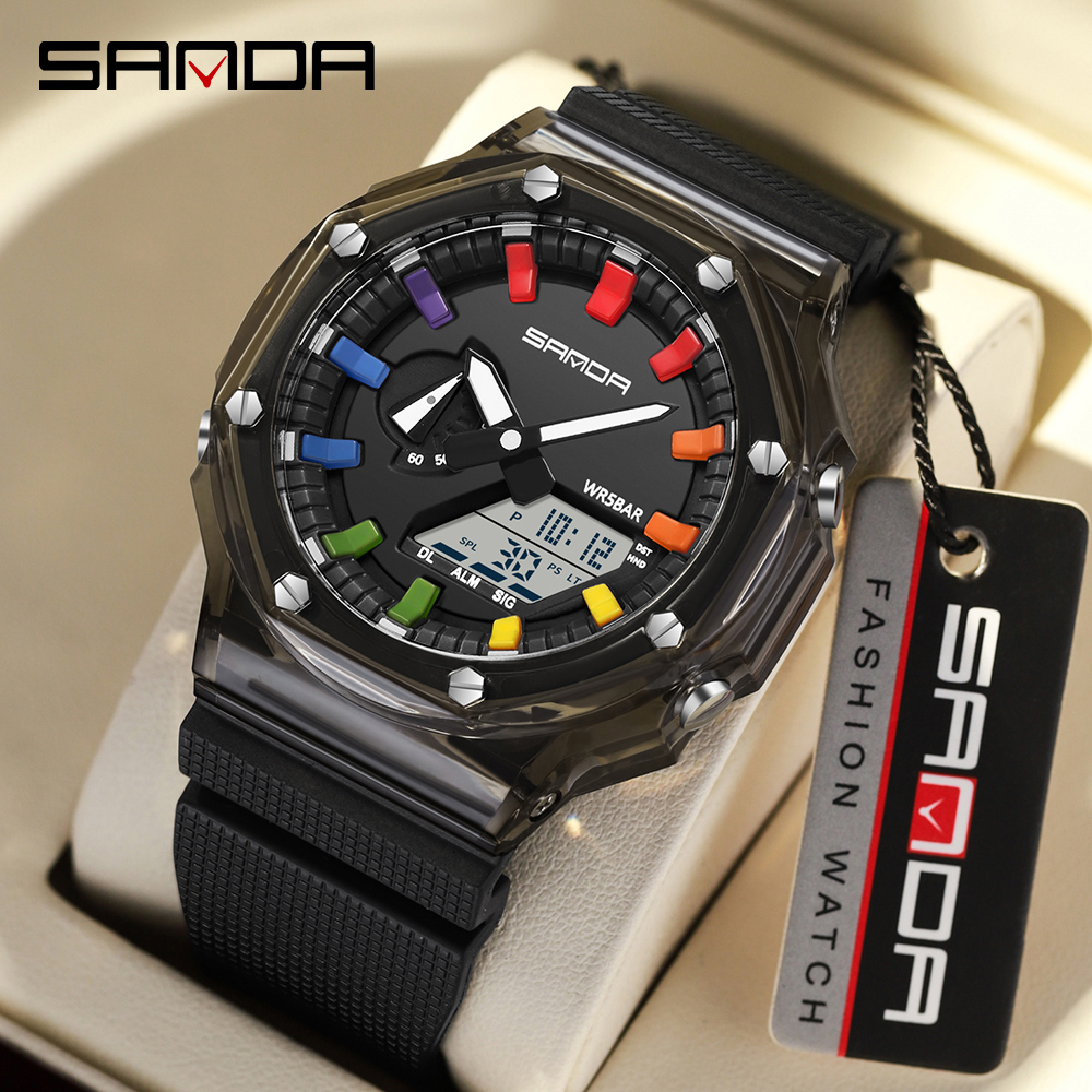 Reloj LED Digital SANDA 3341 p - Smartwatch Army Watches For Men reseña y precio