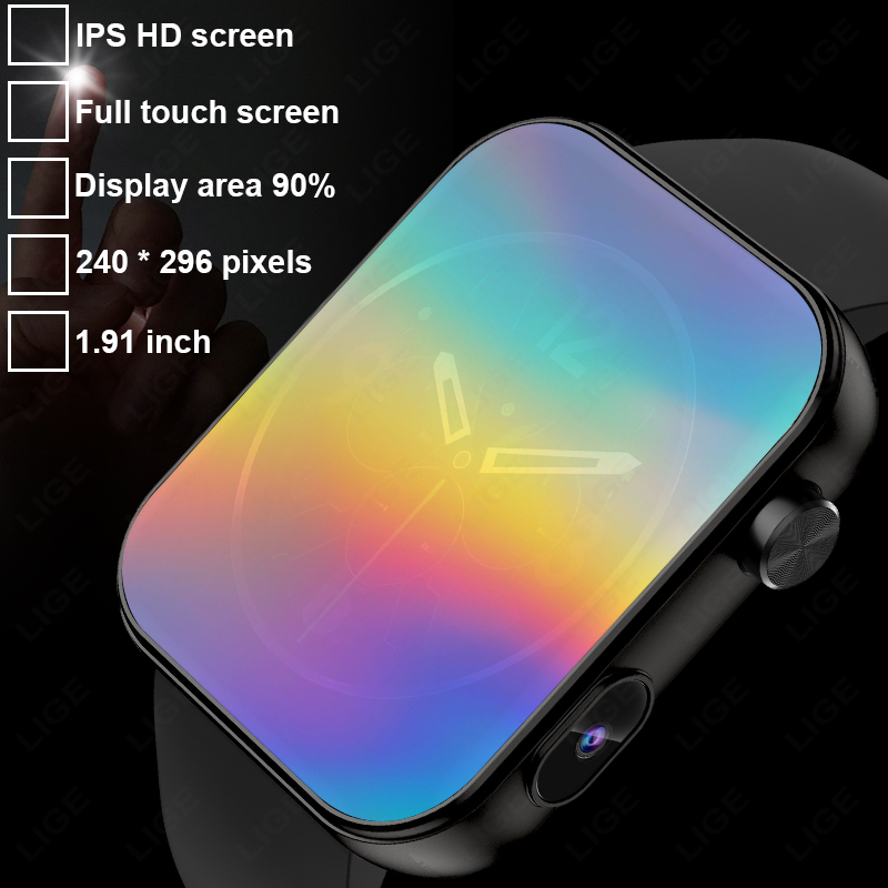 LIGE con cámara puede tomar fo - Smartwatch Latest Watches For Men reseña y precio